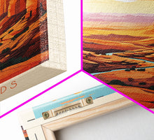 Carregar imagem no visualizador da galeria, Canyonlands National Park Travel Poster Print, Canvas Print Wall Art, Utah Travel Art, Midcentury Modern Travel Decor
