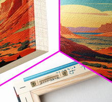 Carregar imagem no visualizador da galeria, Capital Reef National Park Travel Poster Print, Canvas Print Wall Art, Utah Travel Art, Midcentury Modern Travel Decor
