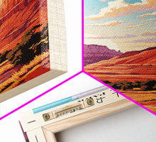 Carregar imagem no visualizador da galeria, Capitol Reef National Park Utah Travel Art, National Park Print, Minimalist Travel Art, Midcentury Modern Style Landscape Painting
