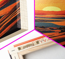 Load image into Gallery viewer, Death Valley National Park Travel Poster Print, Canvas Print Wall Art, California Travel Art, Midcentury Modern Travel Decor, MCM Wall Art
