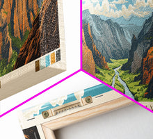 Load image into Gallery viewer, Black Canyon Of The Gunnison National Park, Panoramic Colorado Travel Art, National Park Print, Minimalist Travel Art, Midcentury Modern
