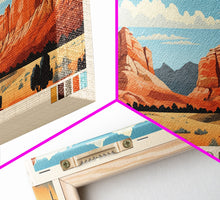 Carregar imagem no visualizador da galeria, Capitol Reef National Park, Panoramic Utah Travel Art, National Park Print, Minimalist Travel Art, Midcentury Modern Style Landscape
