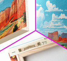 Carregar imagem no visualizador da galeria, Capitol Reef National Park, Panoramic Utah Travel Art, National Park Print, Minimalist Travel Art, Midcentury Modern Style Landscape
