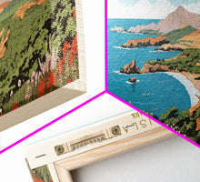 Cargar imagen en el visor de la galería, Channel Islands National Park Panoramic California Travel Art, National Park Print, Minimalist Travel Art, Midcentury Modern Style Landscape
