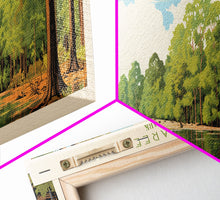 Cargar imagen en el visor de la galería, Congaree National Park, Panoramic South Carolina Travel Art, National Park Print, Minimalist Travel Art, Midcentury Modern Style Landscape
