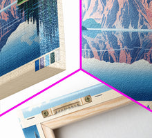 Load image into Gallery viewer, Crater Lake National Park, Panoramic Oregon Travel Art, National Park Print, Minimalist Travel Art, Midcentury Modern Style Landscape
