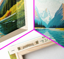 Carregar imagem no visualizador da galeria, Glacier National Park, Panoramic Montana Travel Art, National Park Print, Minimalist Travel Art, Midcentury Modern Style Landscape
