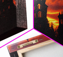 Carregar imagem no visualizador da galeria, 3 Piece Canvas Wall Decor, Ready To Hang Canvas Prints, Victorian Style Haunted House, Spooky Halloween Wall Art Decor
