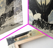Load image into Gallery viewer, Panoramic Of a Dragon, Framed Canvas Print, Fantasy Decor, Fantasy Dragon Painting
