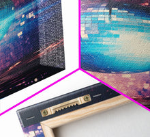 Load image into Gallery viewer, Disco Ball Print, Disco Ball Decor, Canvas Print, Wall Hanging, Portrait Art, Retro Wall Art, Trendy Wall Art, Game Room Decor, Couple Gift
