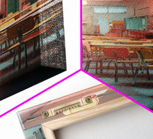 Load image into Gallery viewer, Diner, Coffee Shop Wall Art, Retro Wall Art, Canvas Print, Wall Hanging, Portrait Art, Kitchen Wall Decor, Kitchen Art, Moving Gift

