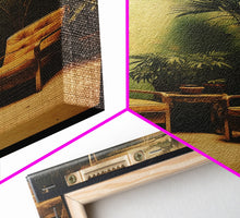 Cargar imagen en el visor de la galería, Chair, Tropical Art, Botanical Art, Canvas Print, Wall Hanging, Portrait Art, Home Decor Prints, Office Wall Decor, Modern House Art
