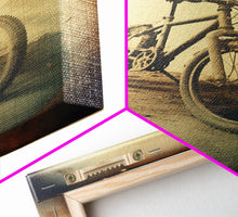 Cargar imagen en el visor de la galería, Bicycle Art, Bicycle Decor, Minimalist Wall Art, Black And White, Canvas Print, Wall Hanging, Portrait Art, Rustic Wall Art, Vintage Art
