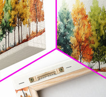 Carregar imagem no visualizador da galeria, Autumn Decor - The Changing Of The Leaves - Framed Canvas Print - Fall Painting - Fall Centerpiece - Orange Leaves - Rustic Farmhouse Decor
