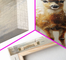 Carregar imagem no visualizador da galeria, Cute Buck Wearing A Santa Hat, Christmas Decor, Woodland Animals, Christmas Wall Art, Winter Decor, Holiday Decor, Seasonal Decor, Cute Deer
