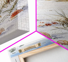 Cargar imagen en el visor de la galería, Christmas On A Snow Capped Beach, Wood Framed Wall Art, Rustic Christmas Decor, Tropical / nautical Christmas Art
