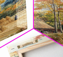 Carregar imagem no visualizador da galeria, Fall Hay harvest, framed canvas print, autumn decor, fall wall art
