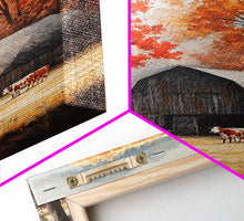 Carregar imagem no visualizador da galeria, Fall Decor, Barn Amongst The Falling Leaves, Farmhouse Decor, Fall Art, Autumn Decor, Thanksgiving Seasonal Wall Art
