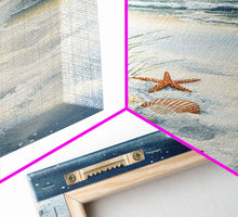 Carregar imagem no visualizador da galeria, Canvas Print Of Christmas On The Beach, Trendy Christmas Art, Winter Art, Winter Art Print, Wood Framed Art
