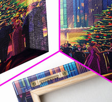 Load image into Gallery viewer, Elegant Christmas Ball Scene with Large Decorated Tree and Holiday Party, Perfect for Framed Canvas Print and Christmas Wall Art
