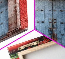 Cargar imagen en el visor de la galería, Change1 Indian Wall Art, Colorful Indian Doors, Framed Canvas Print, Painting Print, Traditional Hindu Architecture, Ready To Hang
