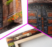 Cargar imagen en el visor de la galería, Change2 Indian Wall Art, Colorful Indian Doors, Framed Canvas Print, Painting Print, Traditional Hindu Architecture, Ready To Hang
