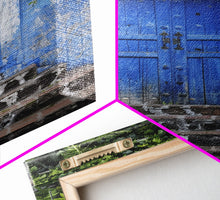 Cargar imagen en el visor de la galería, Change2 Mexican Wall Art, Colorful Mexican Door Architecture Painting Framed Canvas Print, Traditional Hacienda Architecture, Ready To Hang
