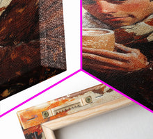 Load image into Gallery viewer, Cowboy with Coffee Mug in Autumn Framed Canvas Print - Fall Country Wall Art 2024 Rustic Home Decor and Gift Idea
