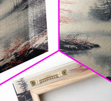 Carregar imagem no visualizador da galeria, Canvas Print of Serene Winter Landscape with Snow and Bare Trees, Winter Wall Art, Moody Landscape, Gift Idea, Minimalist Seasonal Decor
