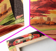 Carregar imagem no visualizador da galeria, Canvas Print of City Park with Autumn Trees and Path, Seasonal Wall Art, Modern Farmhouse Decor, Best Gift Idea, Fall Cityscape Art
