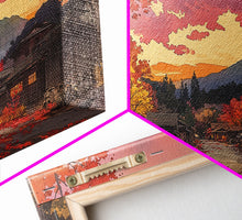 Carregar imagem no visualizador da galeria, Fall farmhouse wall art, moody landscape, canvas print, rustic Christmas decor, holiday decor, gallery wall, seasonal wall art
