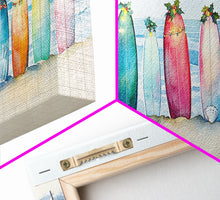 Cargar imagen en el visor de la galería, Christmas beach art, tropical Christmas decor, canvas print, Christmas wall art, beach Christmas decor, holiday wall art

