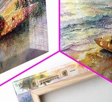 Cargar imagen en el visor de la galería, Christmas Surfboard Beach Decor Canvas Print | Tropical Coastal Christmas Art | Beach Christmas Wall Art | 2024 Holiday Decor | Gift Idea
