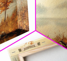 Cargar imagen en el visor de la galería, Fall In The Countryside, Moody Wall Decor, Framed Canvas Print, Seasonal Autumn Decor
