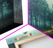 Carregar imagem no visualizador da galeria, Gloomy Spooky Forest, ready to hang canvas print wall art, Lakehouse Cabin Wall Decor
