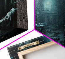 Carregar imagem no visualizador da galeria, An Abandoned Insane Asylum, Canvas Print Framed Halloween Art, Spooky Decor Panoramic Halloween Art, Halloween Wall Art, Halloween Art Print
