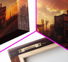 Load image into Gallery viewer, Wild West Abandoned Saloon, Extra Large Wall Art, Framed Panoramic Canvas Print, Framed Wall Art
