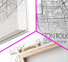 Load image into Gallery viewer, Baton Rouge Street Map, Louisiana Map, Map Print, Modern Art, Wall Art, Canvas Print, Realtor Gift, Wall Art Above Bed, Home Wall Décor
