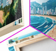 Carregar imagem no visualizador da galeria, Acapulco, Chile Panoramic Beach Print, Vacation Gift, Chile Wall Art, Beach Painting, Beach Decor, Beach Painting
