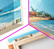 Carregar imagem no visualizador da galeria, Alappuzha Beach, India Panoramic Print, Vacation Gift, India Wall Art, Beach Painting, Beach Decor, Large Wall Art, Wood Frame Art
