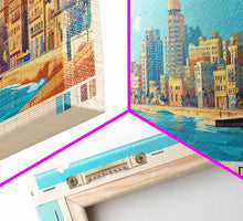 Carregar imagem no visualizador da galeria, Alexandria, Egypt Panoramic Beach Print, Vacation Gift, Egypt Wall Art, Beach Painting, Beach Decor, Beach Painting
