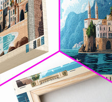 Carregar imagem no visualizador da galeria, Atrani, Italy Panoramic Print, Vacation Gift, Italy Wall Art, Beach Painting, Beach Decor, Beach Or Lakehouse Art
