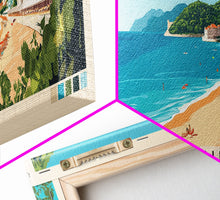 Carregar imagem no visualizador da galeria, Beidaihe, China Panoramic Beach Print, Vacation Gift, China Wall Art, Beach Painting, Beach Decor, Beach Painting

