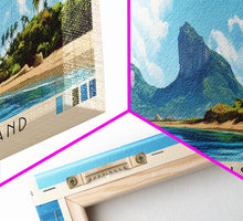 Cargar imagen en el visor de la galería, Big Fraile Island, Venezuela Panoramic Beach Print, Vacation Gift, Venezuela Wall Art, Framed Canvas Print, Framed Beach Painting
