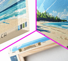 Load image into Gallery viewer, Bowman’s Beach, Florida Panoramic Print, Vacation Gift, Florida Wall Art, Beach Painting, Beach Decor, Large Wall Art, Wood Frame Art
