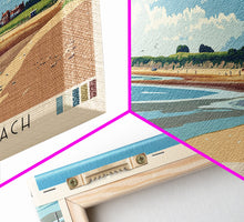 Load image into Gallery viewer, Brancaster Beach, United Kingdom Panoramic Beach Print, Vacation Gift, United Kingdom Wall Art, Framed Canvas Print, Framed Beach Painting
