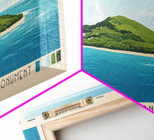 Carregar imagem no visualizador da galeria, Buck Island Reef National Monument, US Virgin islands Panoramic Beach Print, Vacation Gift, US Virgin islands Wall Art, Framed Canvas Print, Framed Beach Painting
