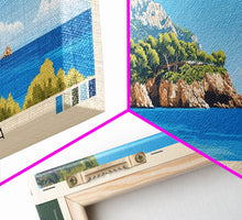 Carregar imagem no visualizador da galeria, Cala Salada, Spain Panoramic Beach Print, Vacation Gift, Spain Wall Art, Beach Painting, Beach Decor, Beach Painting
