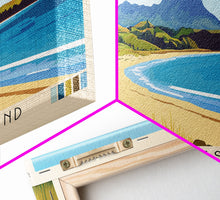 Carregar imagem no visualizador da galeria, Campbell Island, New Zealand Panoramic Print, Vacation Gift, New Zealand Wall Art, Beach Painting, Beach Decor, Large Wall Art, Wood Frame Art

