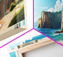 Carregar imagem no visualizador da galeria, Cap Coz, France Panoramic Print, Vacation Gift, France Wall Art, Beach Painting, Beach Decor, Large Wall Art, Wood Frame Art
